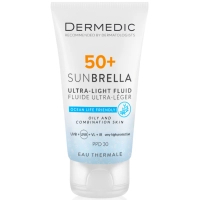 Засіб від засмаги Dermedic Sunbrella Ультралегкий захисний флюїд SPF 50+ Для жирної та комбінованої шкіри 40 мл (5901643177560)