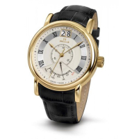 Наручний годинник Seculus 4506.3.7003 white, pvd-y, black leather