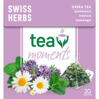 Чай Tea Moments Swiss Herbs зелений 20х1.7 г пірамідки (tm.02944)