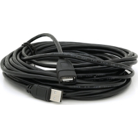Дата кабель USB 2.0 AM/AF 10.0m ferrite black Voltronic (YT-AM/AF-10BL)