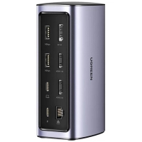 Порт-реплікатор Ugreen USB-C Multifunctional Docking Station 12in1 USB HDMI DP RJ45 AUX SD TF (90325)