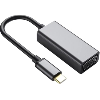 Перехідник USB-C to VGA F USB 3.0 Full HD 1080p 60Hz dark gray Dynamode (DM-AD-USB-C-VGA)