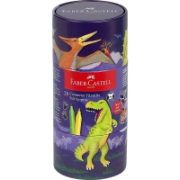 Фломастери Faber-Castell Connector Динозаври у подарунковій металевій коробці 20 кольорів (32543)