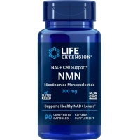 Вітамінно-мінеральний комплекс Life Extension Нікотинамід мононуклеотид, 300 мг, NMN Nicotinamide Mononucleotide, NAD+ C (LEX25589)