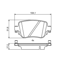 Гальмівні колодки Bosch 0986494797