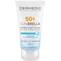 Засіб від засмаги Dermedic Sunbrella Ультралегкий захисний флюїд SPF 50+ Для судинної та гіперактивної шкіри 40 мл (5901643177584)