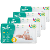 Підгузки Dada Extra Soft Розмір 3 MIDI (4-9 кг) 4 упаковки по 50 шт (200 шт) (4820174989545)