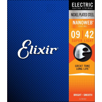 Струни для гітари Elixir 12002 Nanoweb Nickel Plated Steel Super Light (09-42) (236048)
