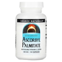 Вітамінно-мінеральний комплекс Source Naturals Аскорбіл Пальмітат, 500 мг, Ascorbyl Palmitate, 90 капсул (SNS-01616)
