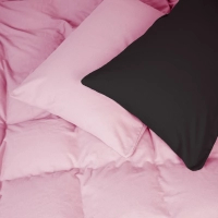 Постільна білизна MirSon 002-008 Black/Pink Фланель 2 x 160 x 220 Сімейний Євро (2200009661884)