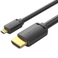 Кабель мультимедійний HDMI M to HDMI micro M 2.0m V2.0 4K60Hz 18Gbps black Vention (AGIBH)