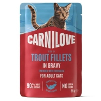 Вологий корм для кішок Carnilove Gravy Trout with Echinacea 85 г (8595602584680)