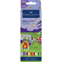 Набір маркерів Faber-Castell двосторонніх Goldfaber Sketch Markers Bold and Easy, 6 кольорів (32992)