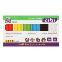 Пластилін ZiBi KIDS Line 6 кольорів, 96 г (ZB.6271)