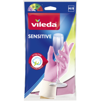 Рукавички господарські Vileda Sensitive Латексні Для делікатних робіт Розмір M (8001940003320)