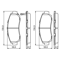 Гальмівні колодки Bosch 0 986 494 308