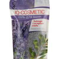 Сіль для ванн IQ-Cosmetic Лаванда і екстракт оливи 500 г (4820049382525)