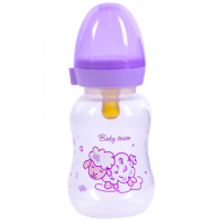 Пляшечка для годування Baby Team з латексною соскою Овечка, 125 мл (1300_овечка)