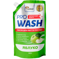 Засіб для ручного миття посуду Pro Wash Яблуко Дой-пак 460 г (4823128001041)