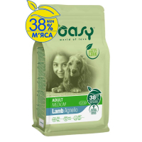 Сухий корм для собак OASY LIFESTAGE Adult Medium ягня 12 кг (8053017349152)