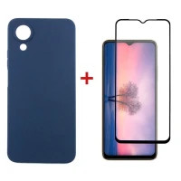 Чохол до мобільного телефона Dengos Kit for OPPO A17K case + glass (Blue) (DG-KM-02)
