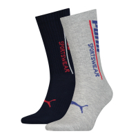 Шкарпетки Puma Men Logo Classic Sock 2P 102003001-023 темно-синій, сірий 39-42 (8718824798790)