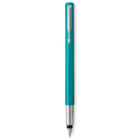 Ручка пір'яна Parker VECTOR 17 Blue-Green FP M Картриджі Parker Quink /5шт. сині змивані блістер (05 616b)