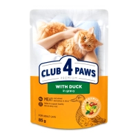 Вологий корм для кішок Club 4 Paws з качкою у соусі 85 г (4820269142503)