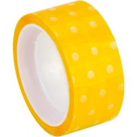 Скотч Optima декоративний 18 мм x 10 м , Dots жовтий (O45373)