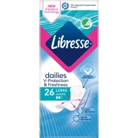 Щоденні прокладки Libresse Dailies Protect Long Liners 26 шт. (7322540802702)