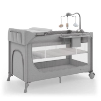 Дитячий манеж Kinderkraft с пеленатором Leody Up Grey (5902533930135)