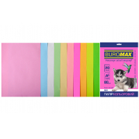 Папір Buromax А4, 80g, PASTEL+NEON, 10colors, 20sh (BM.2721720-99)