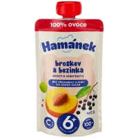 Дитяче пюре Hamanek блуко з персиком і бузиною 100 г (8595139797218)