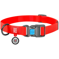 Нашийник для тварин WAUDOG Waterproof з QR паспортом Ш 25 мм Д 34-49 см червоний (27723)