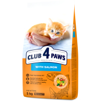Сухий корм для кішок Club 4 Paws Premium для кошенят з лососем 5 кг (4820215369480)