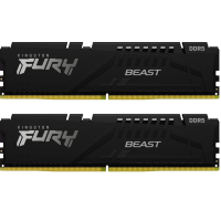 Модуль пам'яті для комп'ютера DDR5 16GB (2x8GB) 5200 MHz FURY Beast Black Kingston Fury (ex.HyperX) (KF552C40BBK2-16)