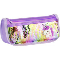 Пенал Cool For School 2 відділення з паєтками та аплікацією Фіолетовий (CF5949-purple)