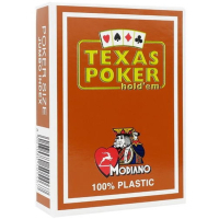 Гральні карти Modiano Poker Cristallo 100 Plastic Jumbo Index (red) (PC_MPC100JR)