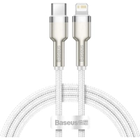 Дата кабель USB-C to Lightning 1.0m Cafule Metal PD 20W white Baseus (CATLJK-A02)