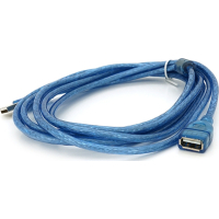 Дата кабель USB 2.0 AM/AF 3.0m ferrite transparent blue Voltronic (YT-AM/AF-3.0TBL)