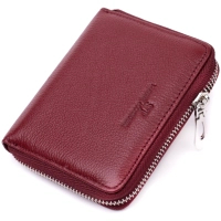 Гаманець ST Leather З натуральної шкіри Бордовий (22450)