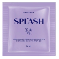 Зубна паста Splash Освіжальна з відбілювальним ефектом Зі смаком ванілі та лаванди 3 г (4820266831769)
