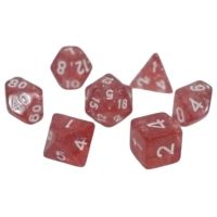 Набір кубиків для настільних ігор Games 7 Days Glitter 7 Dice Set - Coral (g7dglit11)