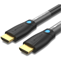 Кабель мультимедійний HDMI M to HDMI M 1.0m 4K60Hz cotton braided black zinc alloy Vention (ALMBF)