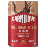 Вологий корм для кішок Carnilove Gravy Wild Boar with Chamomile 85 г (8595602584673)