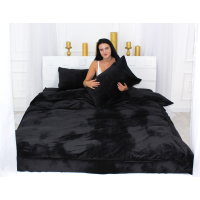 Постільна білизна MirSon Велюр Winter Frost 28-0007 Black Velvet Полуторний (2200004000343)