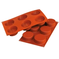 Форма для випікання Silikomart "Циліндр" 70 mm h27 , 6 x 103,5 ml (SF205/C)