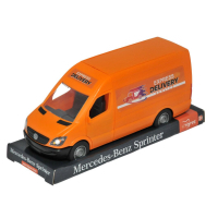 Масштабна модель автомобіля Tigres Mercedes-Benz Sprinter вантажний (помаранчевий) на планшетці (39719)