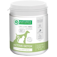 Пробіотична добавка для тварин Nature's Protection Active Detox для собак і котів 250 г (CAN63552)