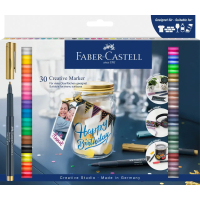 Набір маркерів Faber-Castell тонких для декору Creative Marker M (1,5 мм), 30 кольорів (32661)